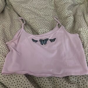 Pink Hollister crop top